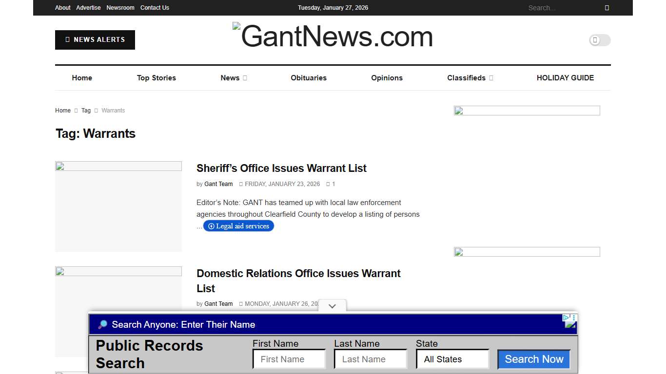 Warrants – GantNews.com